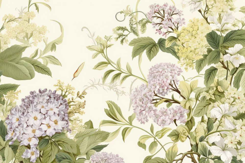 Spring flowers toile pattern plant inflorescence.