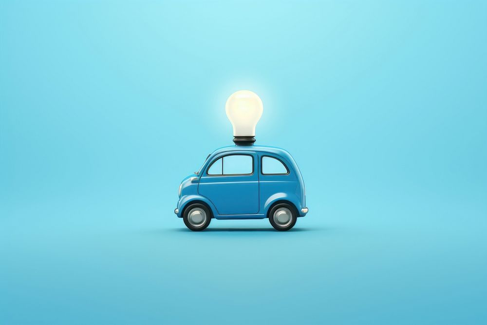 Light bulb with car light vehicle transportation.