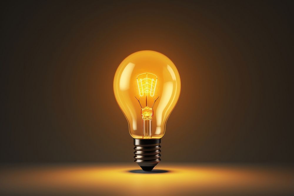 Light bulb with error icon lightbulb innovation lamp.