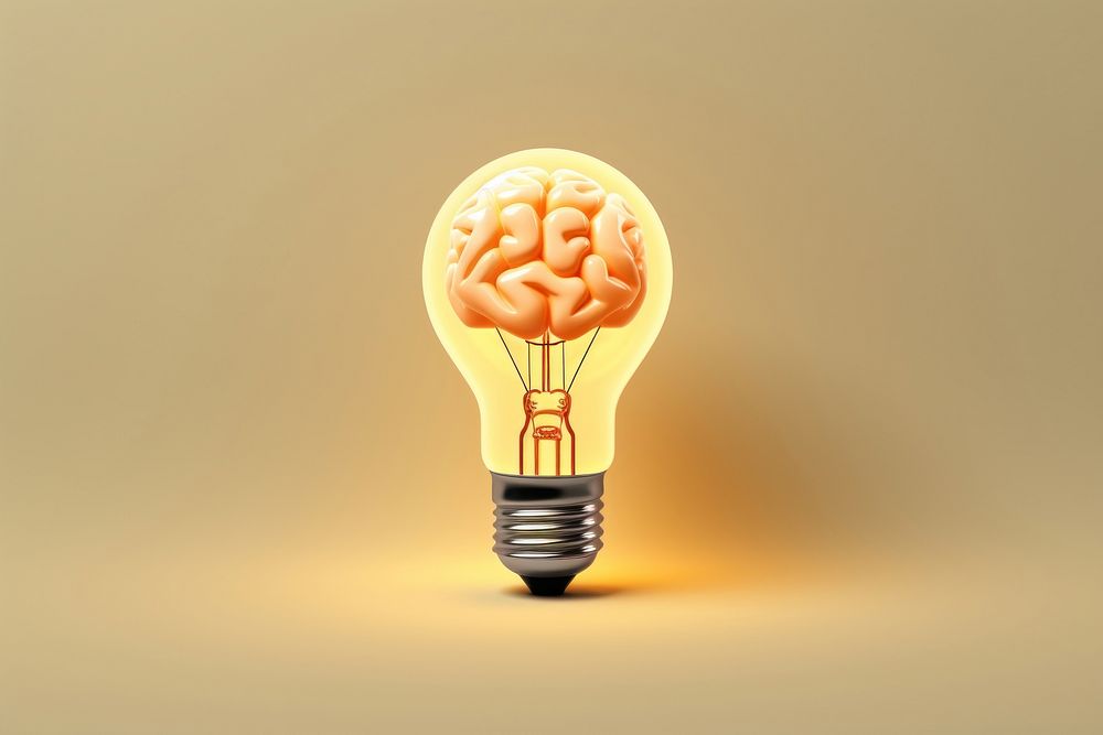 Light bulb with brain lightbulb innovation electricity.