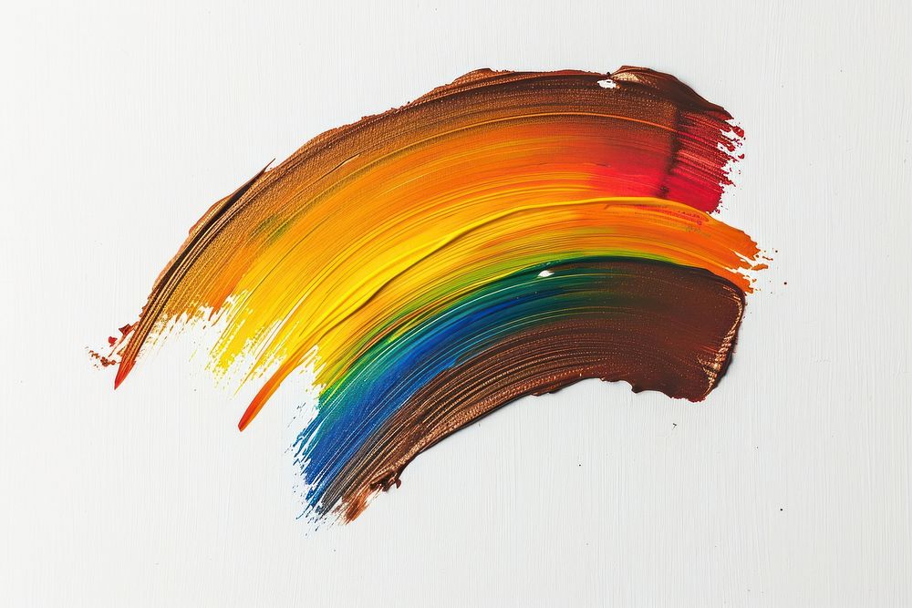 Art abstract painting rainbow.