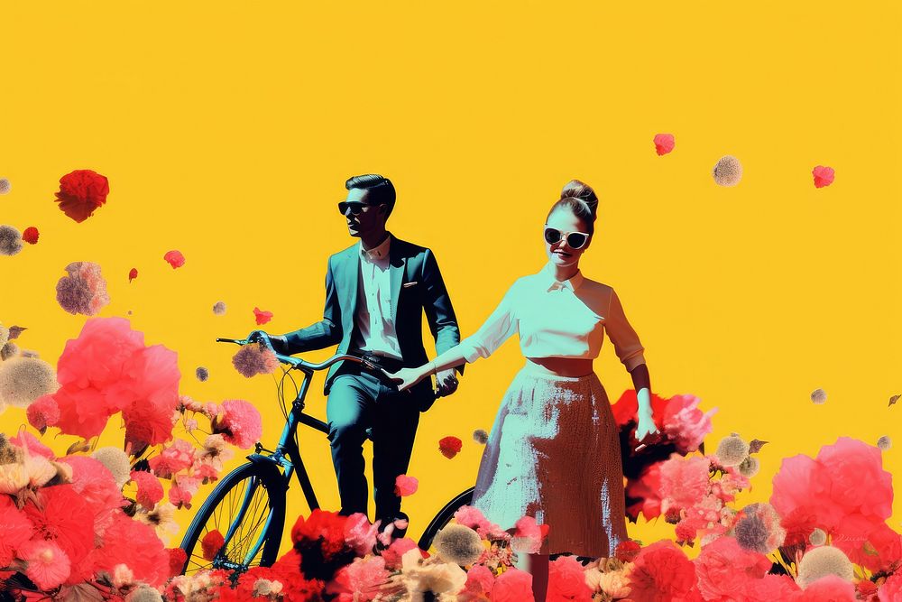 Bicycle flower fashion sports.
