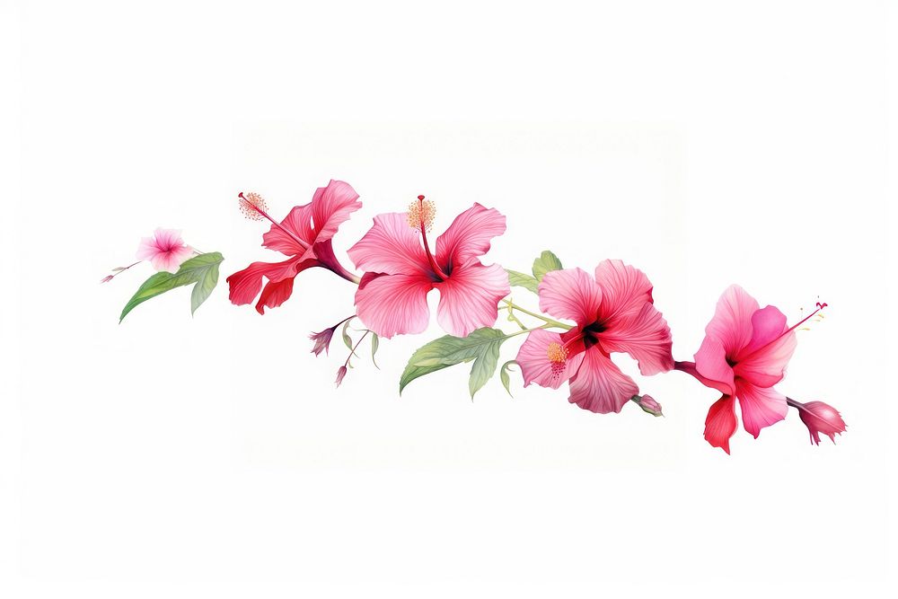 Hibiscus decorates blossom flower plant.