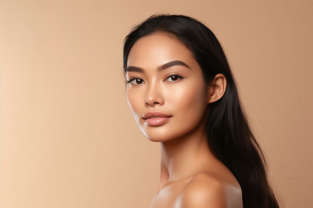 Filipino woman with healthy skin portrait adult photo.