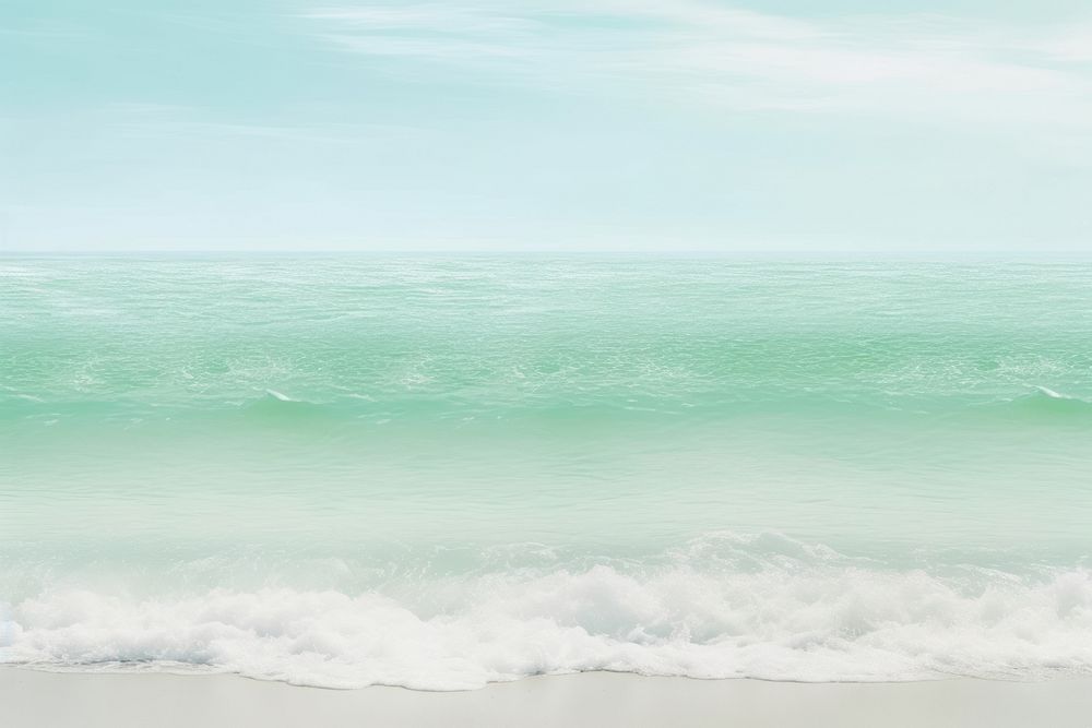Pastel green aesthetic ocean background backgrounds outdoors horizon. AI generated Image by rawpixel.