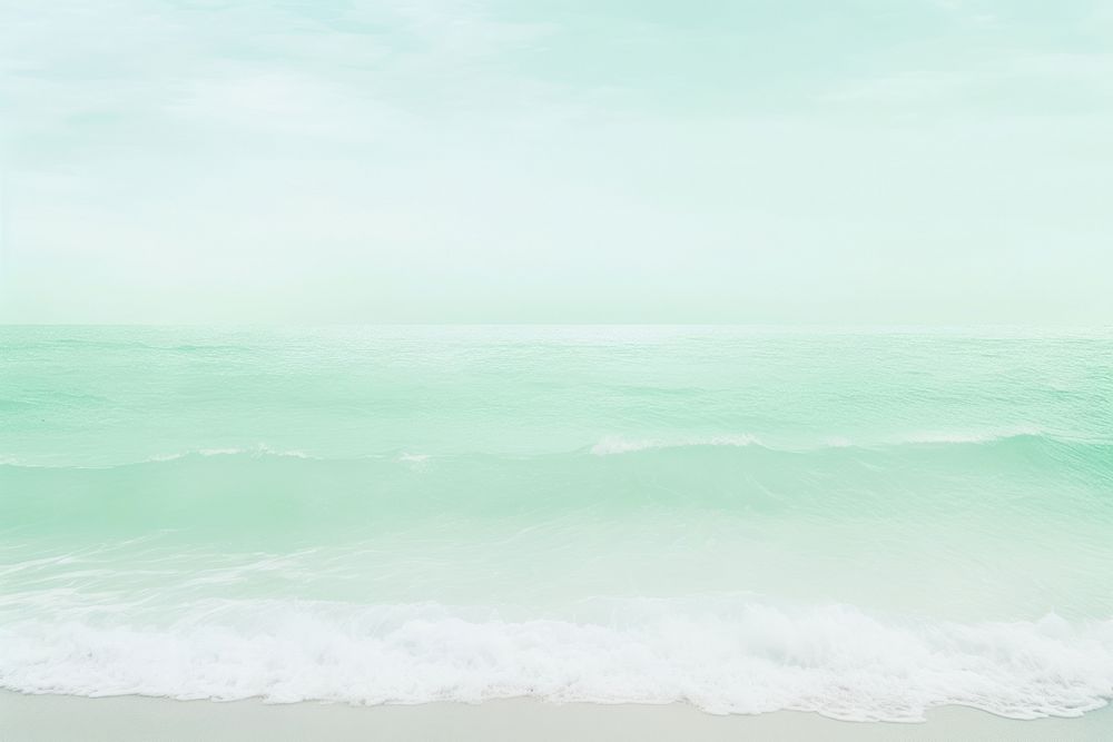 Pastel green aesthetic ocean background backgrounds outdoors horizon. AI generated Image by rawpixel.