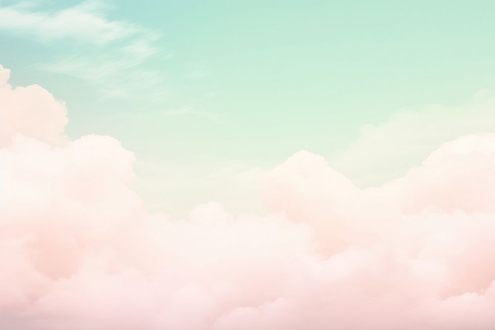 Pastel green and pink aesthetic sky background backgrounds outdoors nature. AI generated Image by rawpixel.