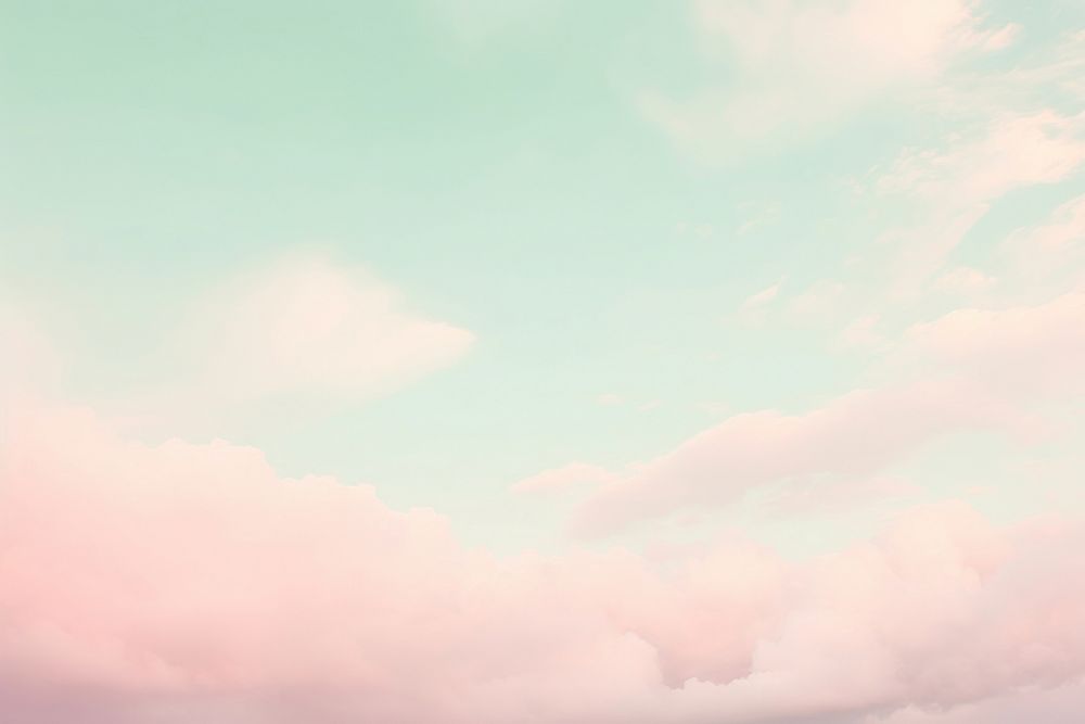 Pastel green and pink aesthetic sky background backgrounds outdoors horizon. AI generated Image by rawpixel.
