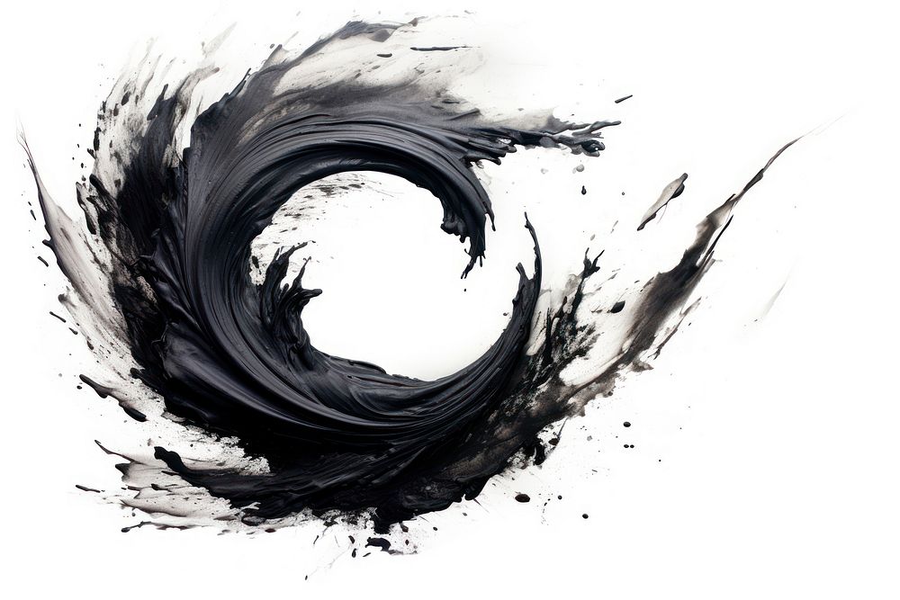 Charcoal sketch swirl shape. AI generated Image by rawpixel.