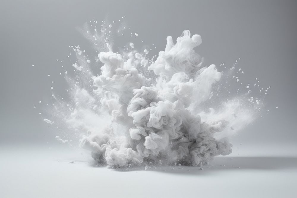 Cloud monochrome exploding splashing. AI generated Image by rawpixel.