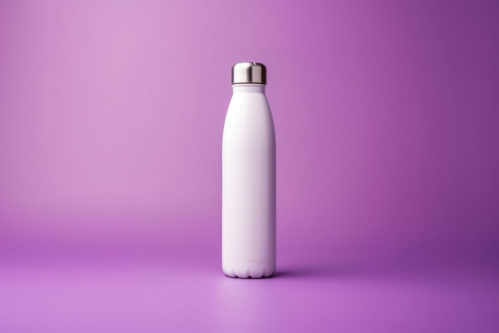 Water bottle purple milk refreshment.