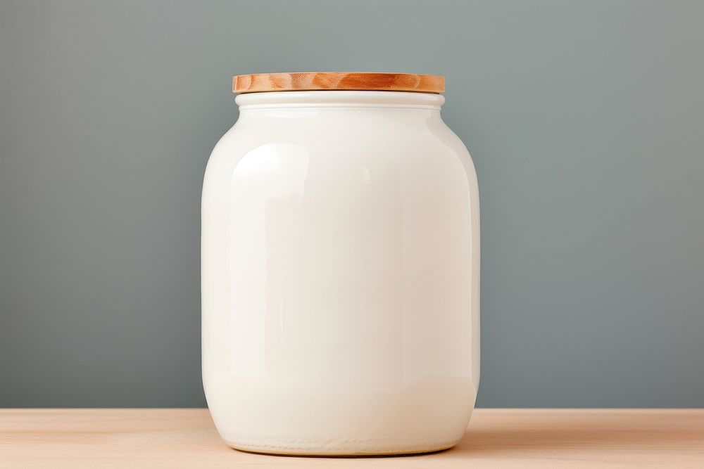 Jar vase milk refreshment.