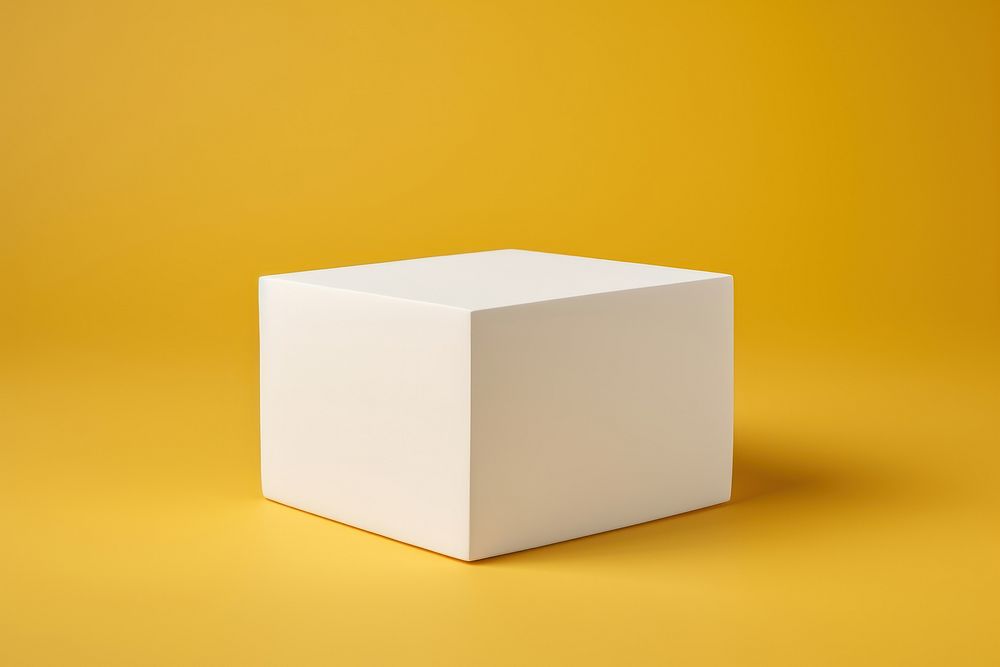 Packaging  carton yellow white.