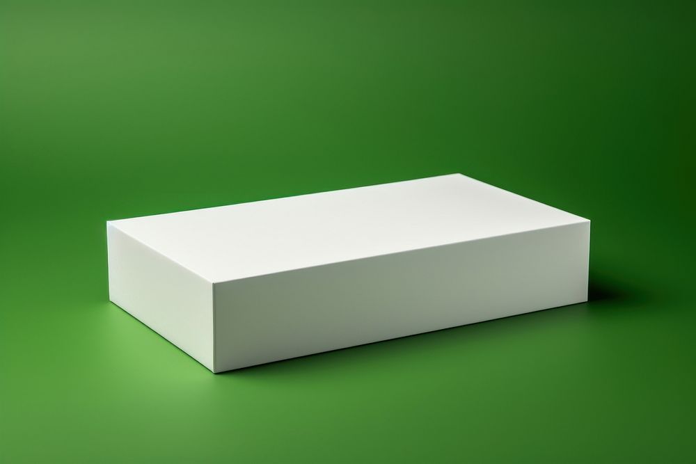 Packaging  white green box.