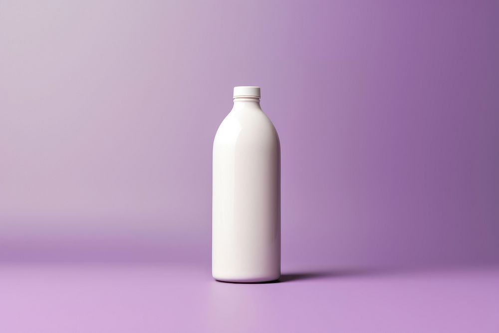 Shampoo bottle purple dairy milk.