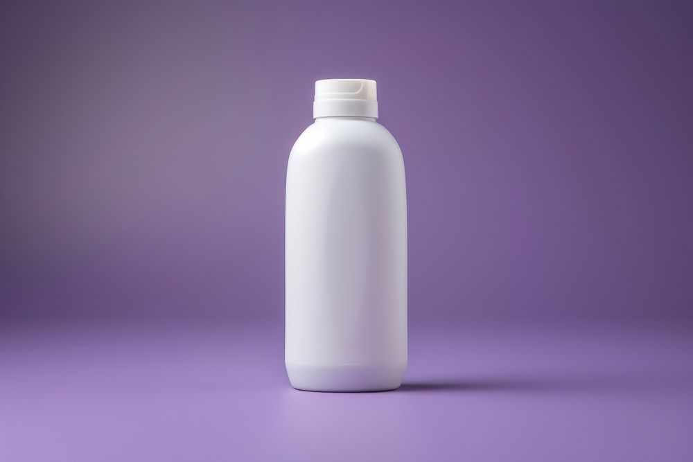 Shampoo bottle purple container drinkware.