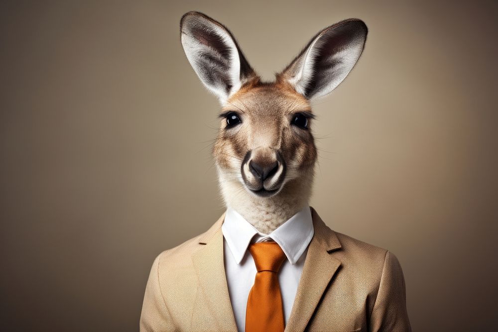 Kangaroo animal portrait mammal.