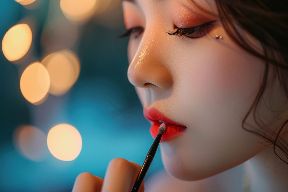 Korean women cosmetics makeup perfection.