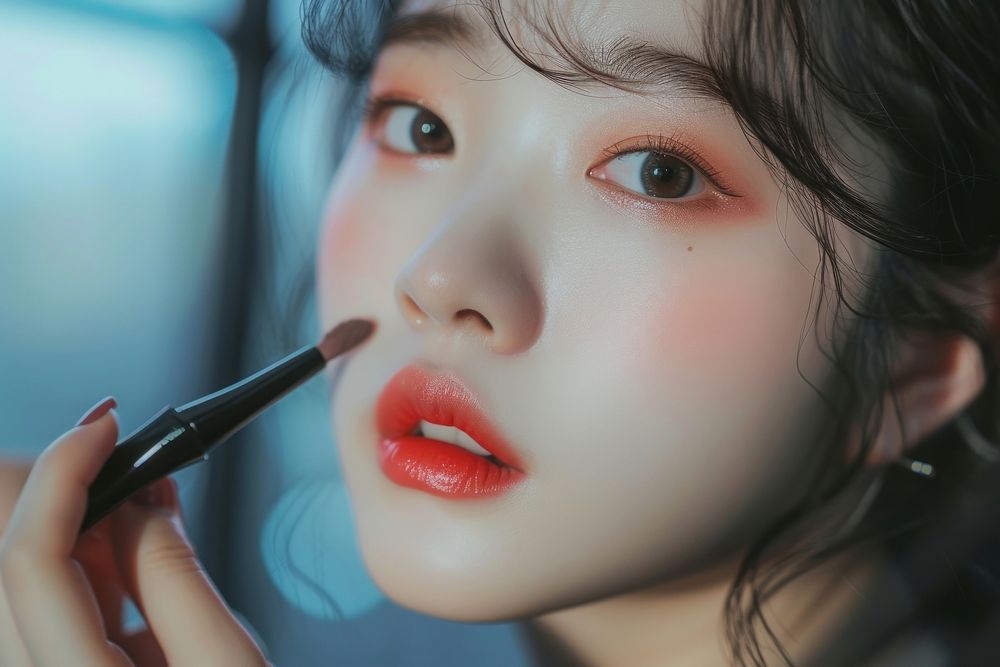 Korean women cosmetics makeup perfection.
