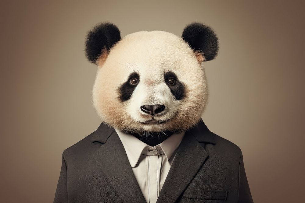 Panda animal wildlife portrait.