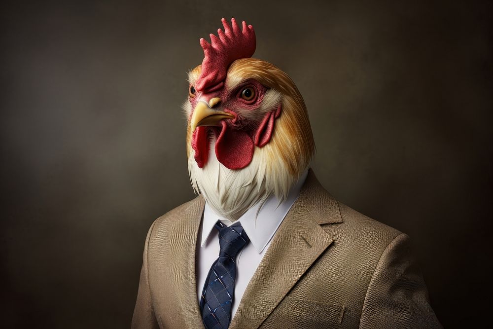 Rooster animal portrait chicken.