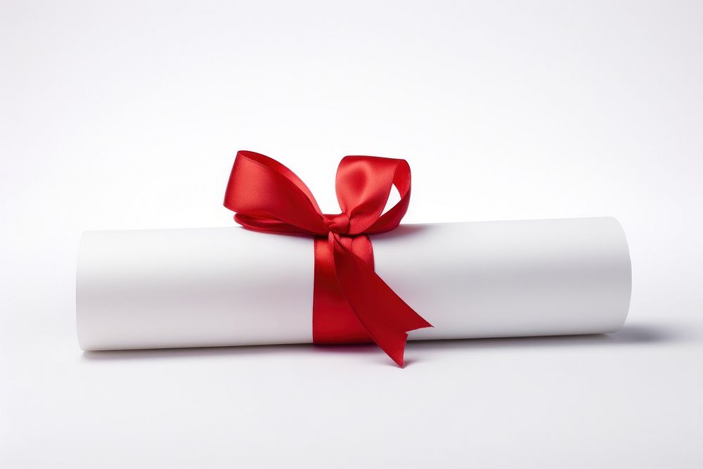 Diploma ribbon paper white. AI generated Image by rawpixel.