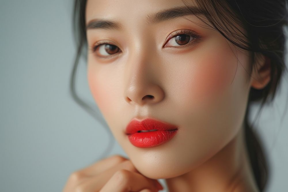 Singaporean women lipstick portrait adult.