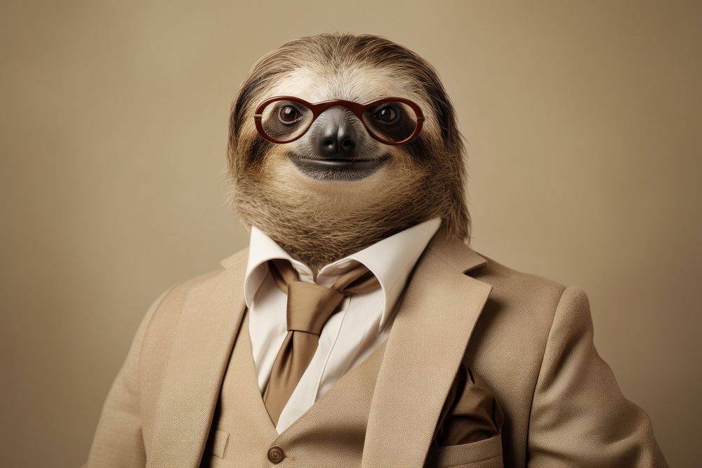 Sloth portrait animal wildlife.