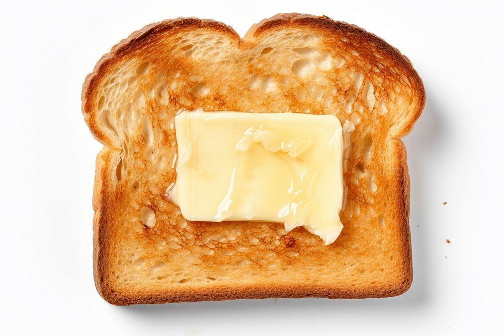 Toast with butter bread slice food.