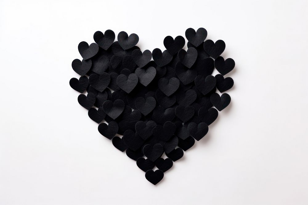 Heart black white background pattern.