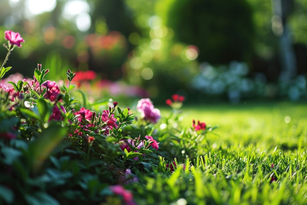 Gardening backdrop outdoors flower nature. AI generated Image by rawpixel.
