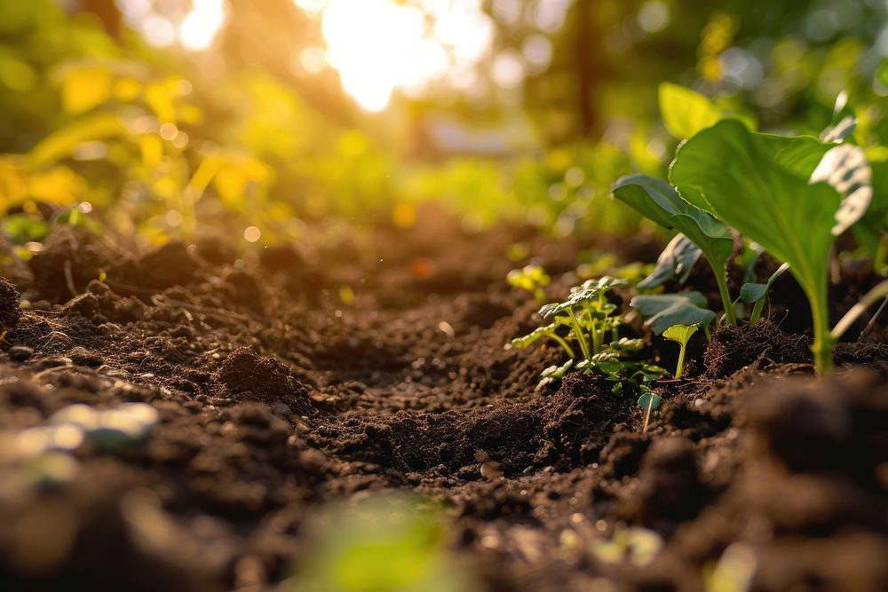 Gardening soil backdrop vegetable outdoors nature. AI generated Image by rawpixel.