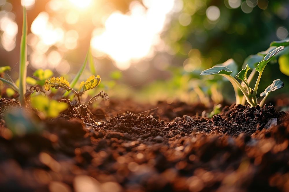Gardening soil backdrop outdoors nature plant. AI generated Image by rawpixel.