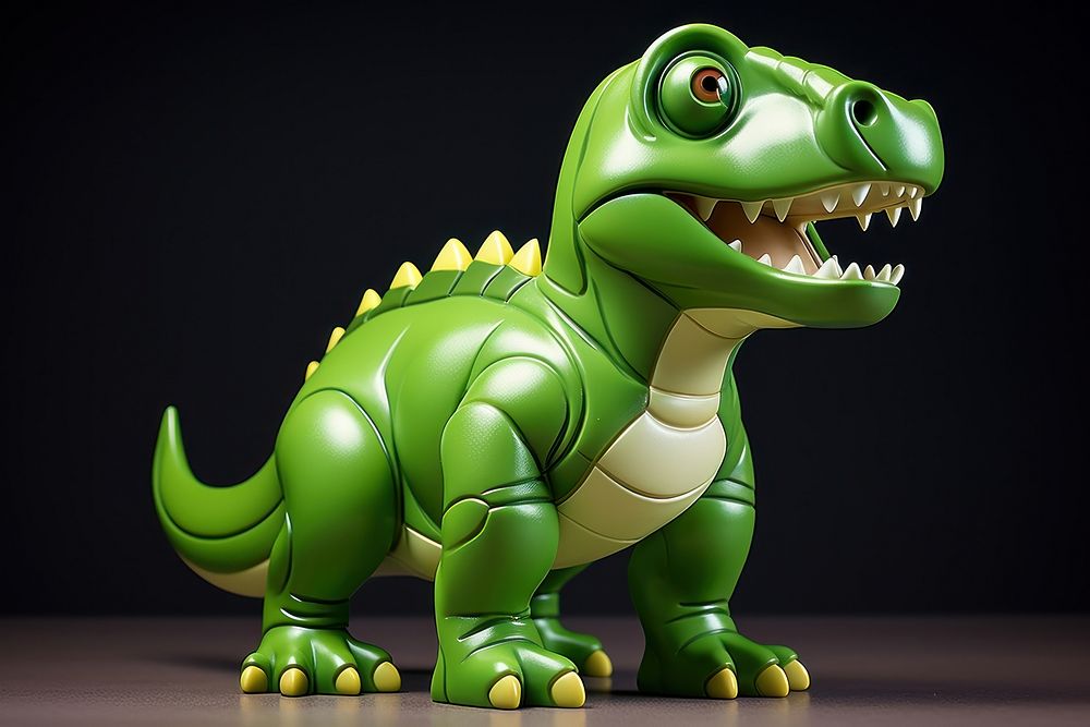 Green dinosaur diplodoc plastic toy reptile animal representation. AI generated Image by rawpixel.