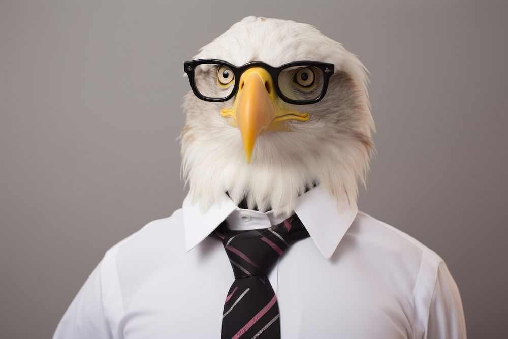 Eagle animal shirt tie.