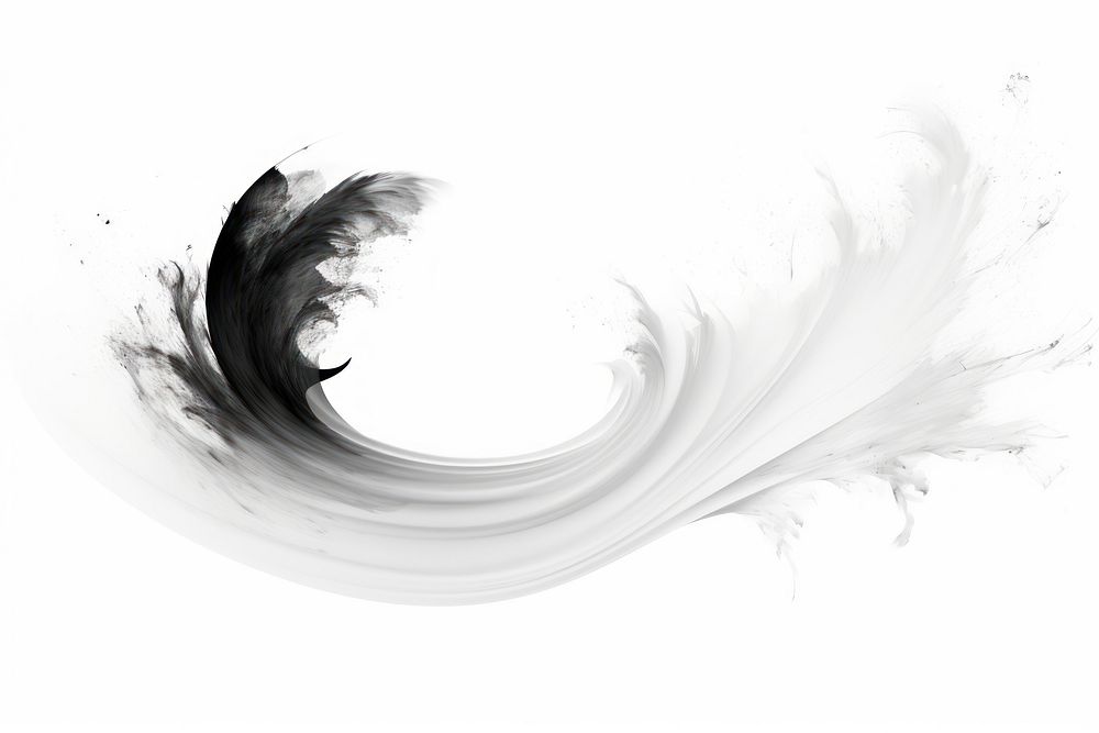 Feather swirl white white background. AI generated Image by rawpixel.
