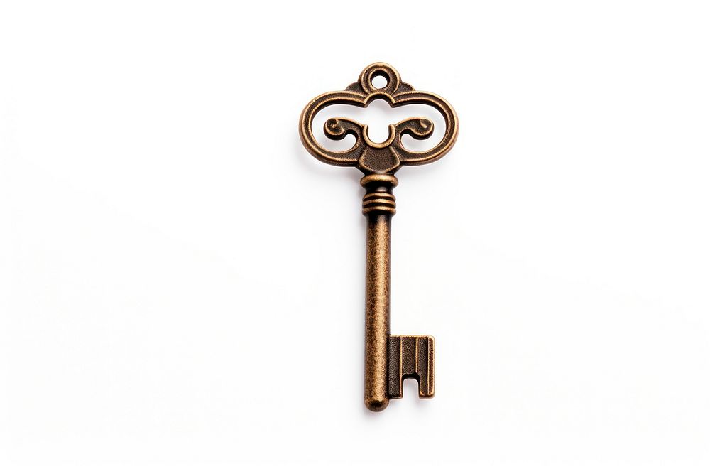 House key jewelry white background accessories. AI generated Image by rawpixel.