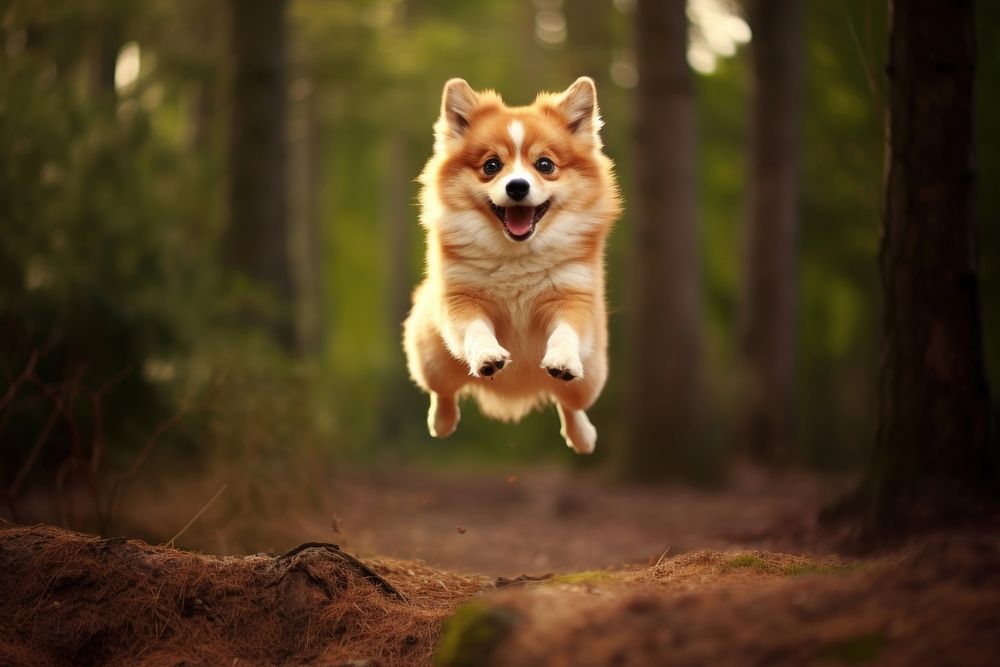 Dog pet jumping mammal.