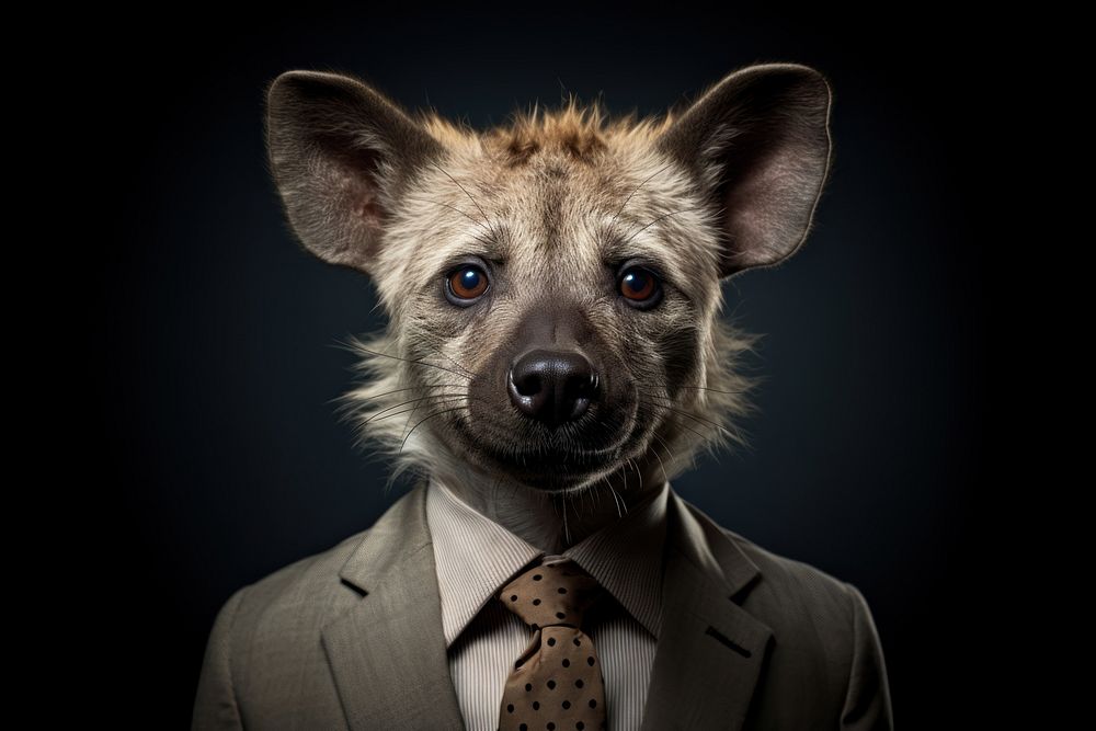 Hyena animal wildlife portrait.