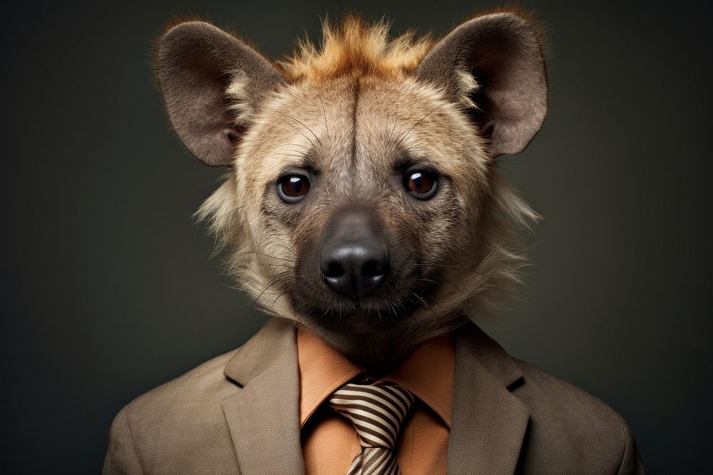 Hyena animal portrait mammal.