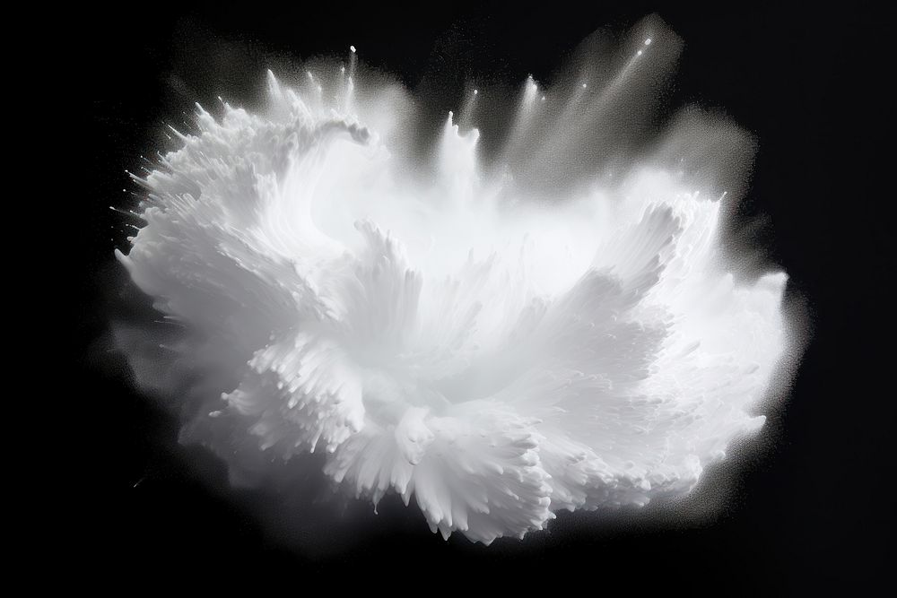 Powder white monochrome exploding. AI generated Image by rawpixel.