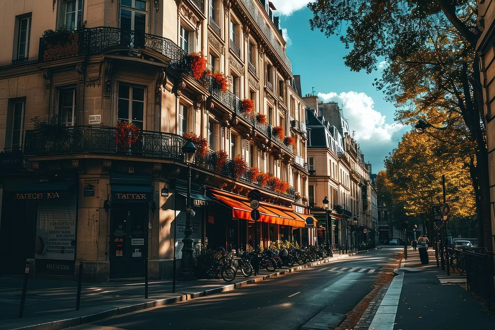 Paris streetview architecture cityscape building. AI generated Image by rawpixel.