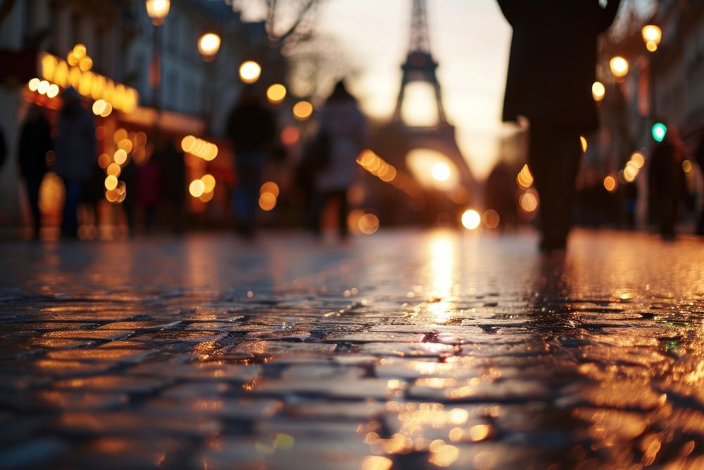 Paris urban walking street city. AI generated Image by rawpixel.