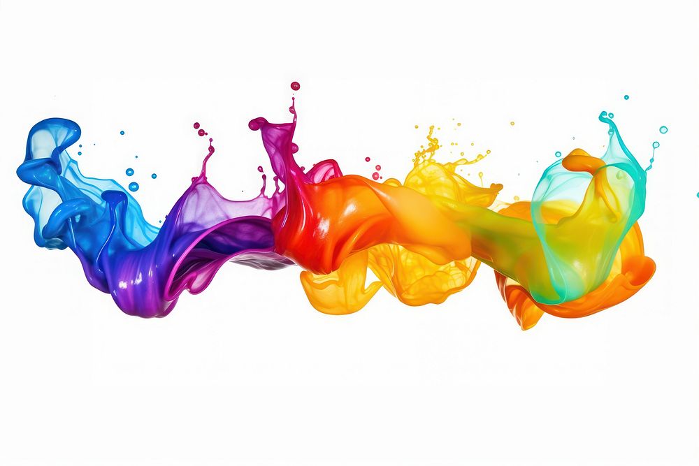 Rainbow liquid backgrounds purple white background. AI generated Image by rawpixel.
