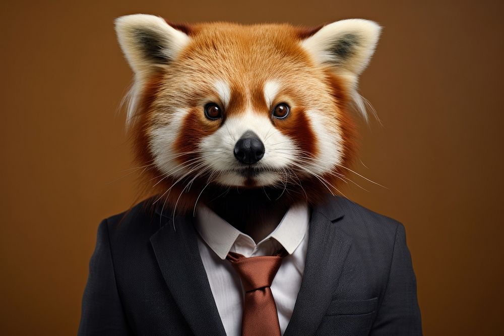 Red panda animal wildlife portrait. Premium Photo rawpixel