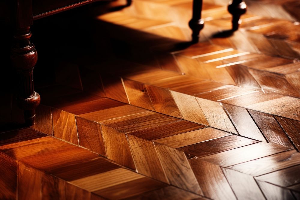 Wooden flooring textured hardwood architecture darkness. AI generated Image by rawpixel.
