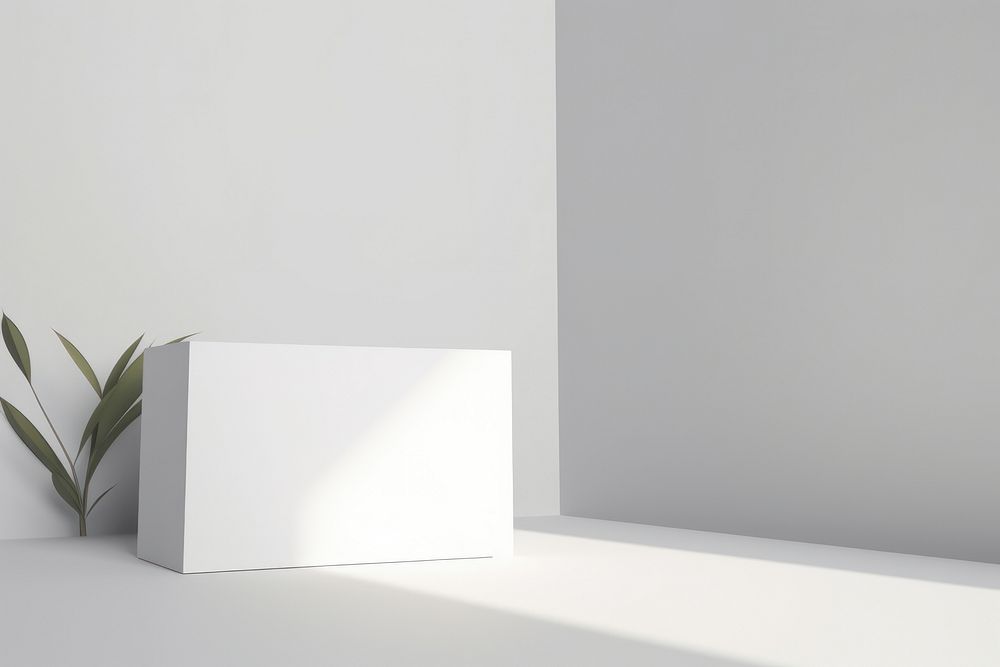 White square podium architecture plant wall. AI generated Image by rawpixel.