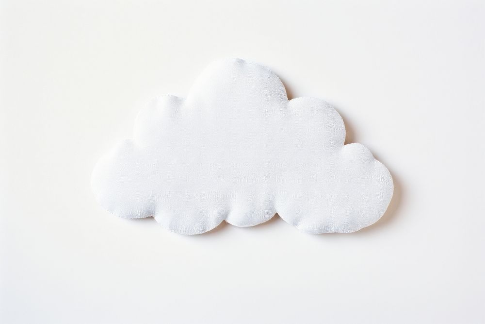 Cloud in embroidery style white simplicity cloudscape.