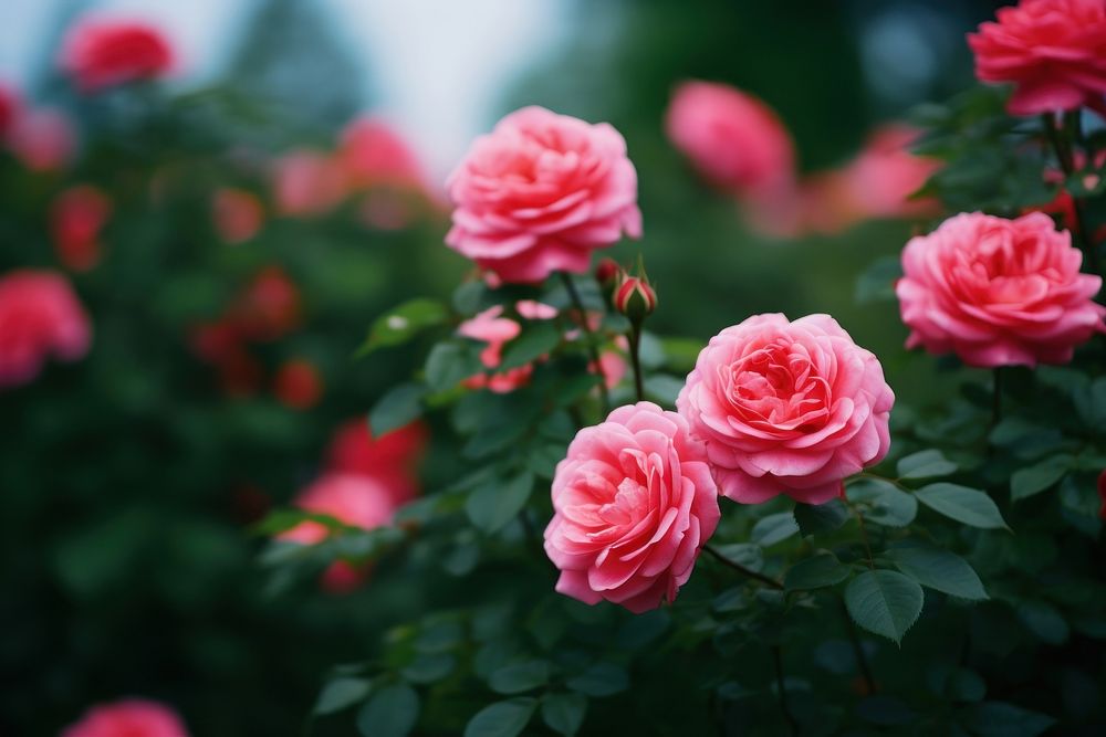 Rose flowers outdoors blossom plant.