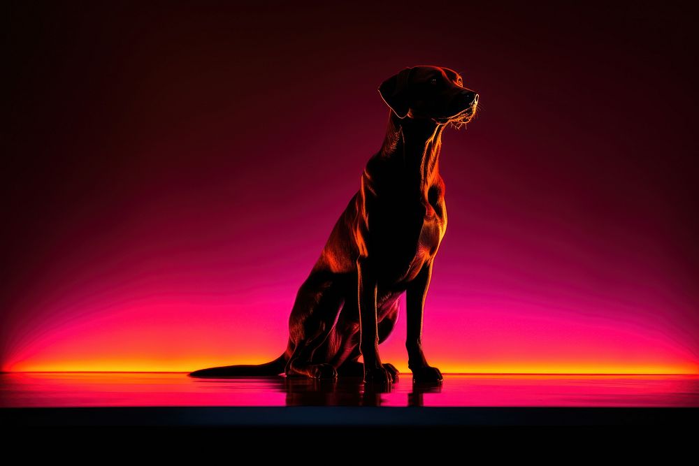 Dog silhouette animal mammal.